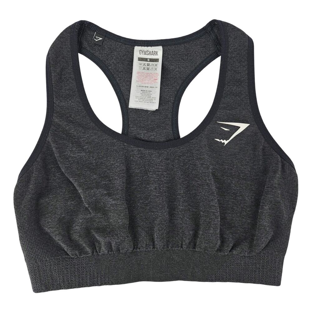 GYMSHARK WOMEN'S RACERBACK SPORTS BRA – GRAY – SIZE SMALL – SEAMLESS FIT
